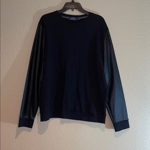 TOPMAN long sleeve shirt . Sleeves are leather